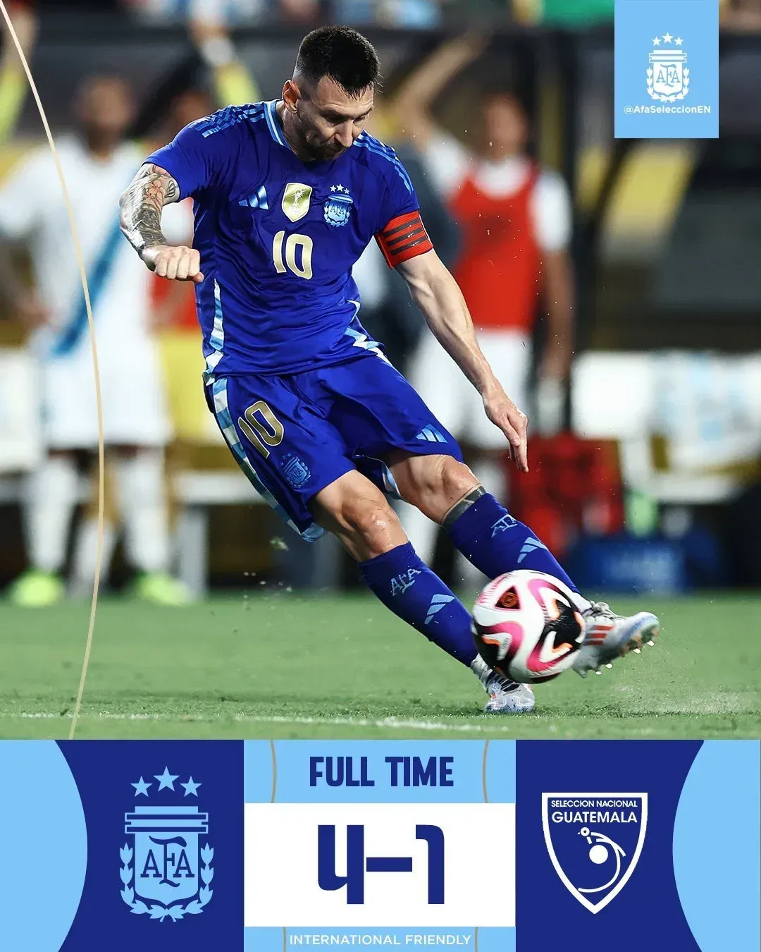 球星梅西独中两球,带领球队晋级世界杯